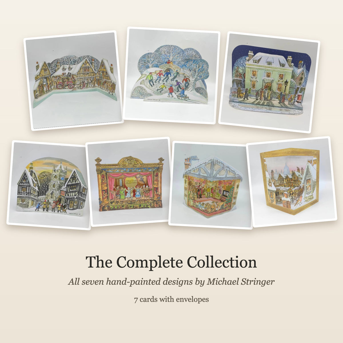The Complete Collection: all seven hand-painted Christmas card designs by Michael Stringer